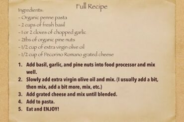 Italian Pesto Recipe