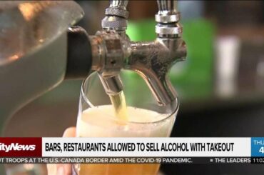 Resturants, bars allowed to sell alcohol with takeout