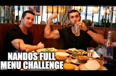Nandos Food Challenge: Full Lunch Menu Eating Challenge (Epic Cheeky Nando's Challenge)