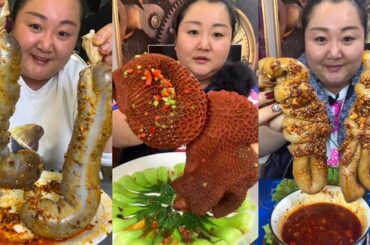 Chinese food mukbang | eating show| ASMR eating| mukbang sheep brain ,pig blood sausage EATING SOUND