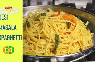 How to Make Desi Masala spaghetti pasta an easy recipe with Coconut and Curry leaf