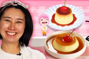 Rie Tries to Recreate The Pudding Recipe From Cooking Mama • Tasty
