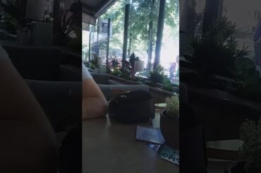 Having fun pre lunch at Bella restaurant in Skopje