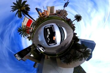 Tiny Planet Tour: The Shutdown Fountains of Bellagio During Las Vegas Lockdown [Casinos Closed]