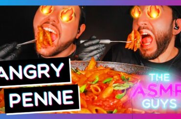 ASMR MUKBANG Angry Penne Italian PASTA (Calabria) Original Recipe HOT CHILI EATING