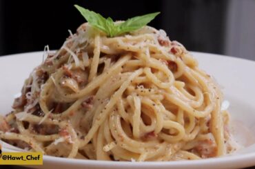 How To Make BACON CARBONARA |  Step By Step Fool Proof | Hawt Chef
