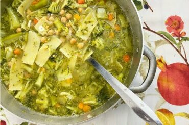 Broccoli and Chickpea Soup -  Rossella's Cooking with Nonna