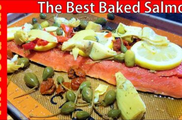 BAKED SALMON Fillet With Antipasto - Best Fish Recipe