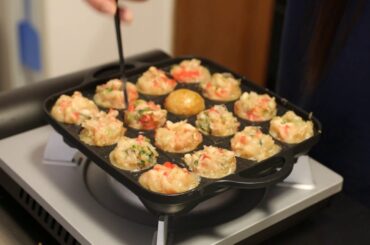Cooking Takoyaki (octopus)