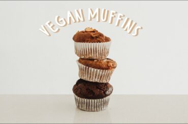 3 VEGAN MUFFIN RECIPES | double choc, white choc raspberry + nectarine coconut 🍫🥥😋