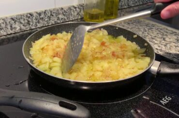 Spanish Omelette Cooking