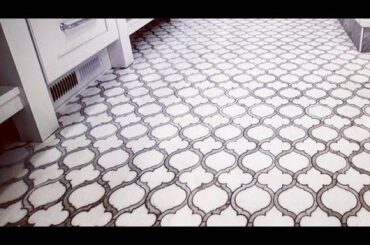 Moroccan Arabesque Marrakech Waterjet Mosaic Marble Tile with White Thassos and Carrara Marble