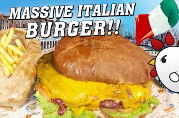 Italian Kiloburger Gourmet Man vs Food Challenge in Eastern Italy!!