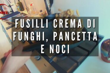 Real-time Recipe: Fusilli with Mushroom Cream, Pancetta and Walnuts