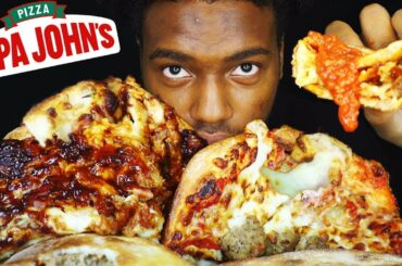 ASMR PAPA JOHNS ITALIAN PAPADIAS | BBQ AND MEATBALL | EATING SOUNDS | KEVO ASMR