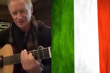 STING sends a message to ITALY 🇮🇹 and plays "The Empty Chair"🎵 while in quarantine in England
