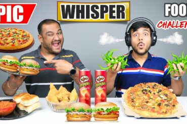 EPIC WHISPER FOOD EATING CHALLENGE | Pizza Eating Competition | Food Challenge