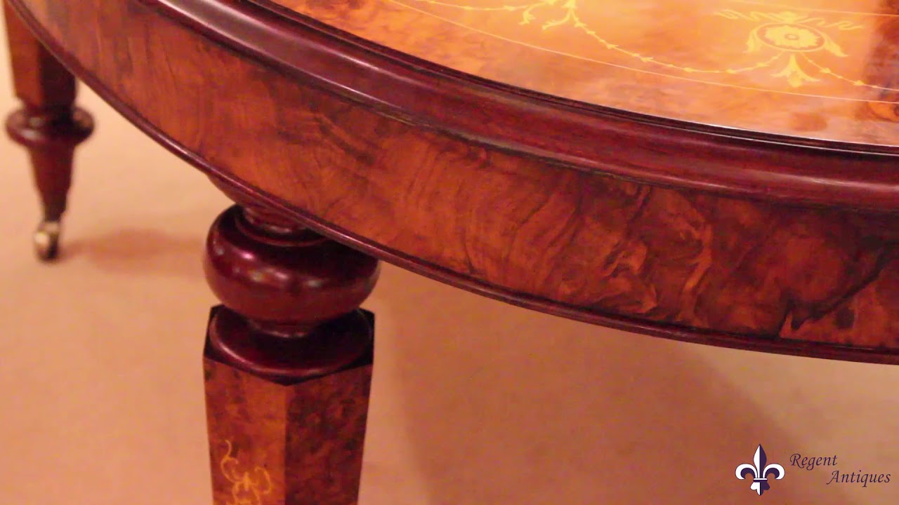 Stunning Burr Walnut Oval Marquetry Bespoke Dining Table Stunning Burr Walnut Oval Marquetry Bespoke Dining Table