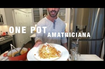 AUTHENTIC ITALIAN AMATRICIANA, WITH A TWIST. ONE POT MEAL