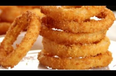 পেঁয়াজের রিং চিপস বানানোর রেসিপি || onion rings recipe at home || How to make onion rings  🍟🍟🍟🍟