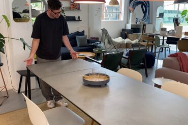 The Slim Extensible Table by Sovet Italia in the Miko Designs showroom