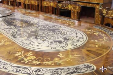 Bespoke Dining Table Pewter, Lapis Lazuli, Agate & 16 Chairs