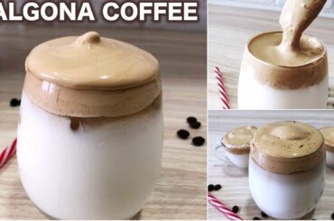 सिर्फ 3 चीज़ो से बनाये झागवाली दलगोना कॉफ़ी | Dalgona Coffee Recipe in Hindi | Frothy Coffee