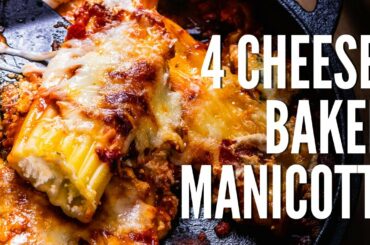 Italian American Comfort Food - Ricotta and Mozzarella Stuffed Manicotti