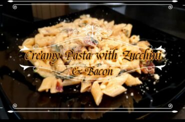 Creamy Pasta with Zucchini & Bacon / Original Italian Recipe