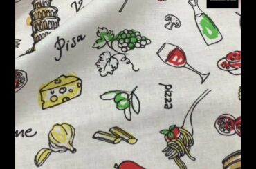 150 СМ. ЛЬНЯНАЯ ТКАНЬ НАБИВНАЯ ИТАЛЬЯНСКИЕ МОТИВЫ