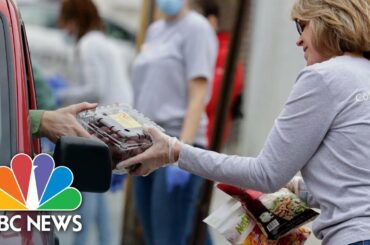 Food Bank Lines Surge Across America With The Rate Of Unemployment | NBC News NOW