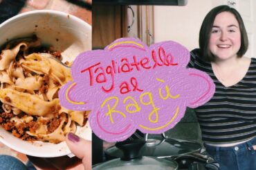 quarantine cooking - handmade tagliatelle al ragù recipe