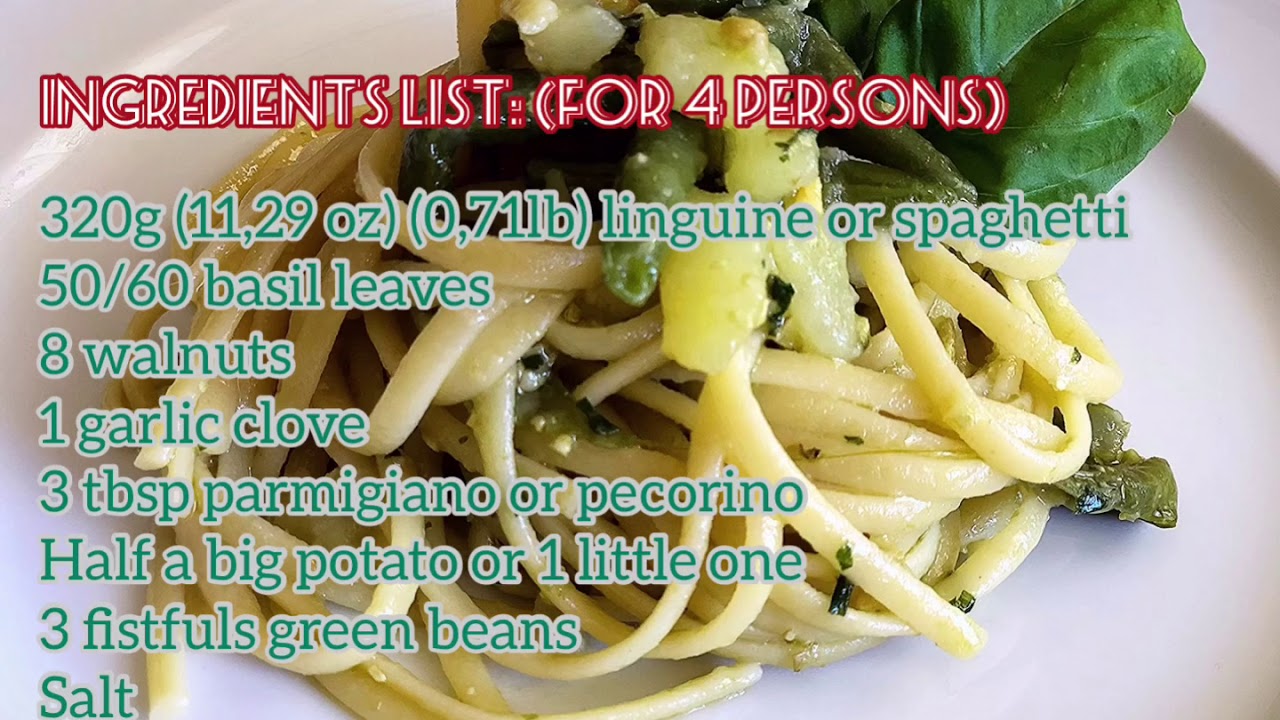 Italian cooking mama / Pasta with pesto green beans and potatoes, pasta con pesto fagiolini e patate Italian cooking mama / Pasta with pesto green beans and potatoes, pasta con pesto fagiolini e patate