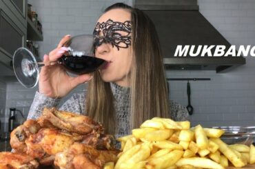 MUKBANG PATATINE FRITTE E POLLO FRITTO (French Fries & Fried Chicken) EATING SHOW ITALIANO