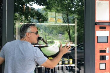 Prosecco Vending Machine In Valdobbiadene - remembering Italy years ago