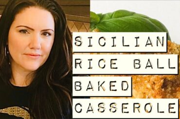 Sicilian Rice Ball-Arancini Casserole-Cauliflower-Italian Food Hack-Hidden Veggies-Healthier Recipe
