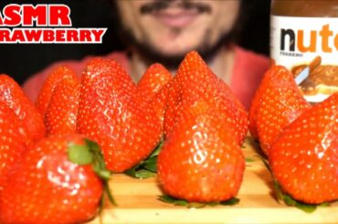 ASMR STRAWBERRY + NUTELLA CHOCOLATE  EATING SOUNDS *ITALIAN MUKBANG ITA FOOD NO TALKING  먹방 먹는 딸기