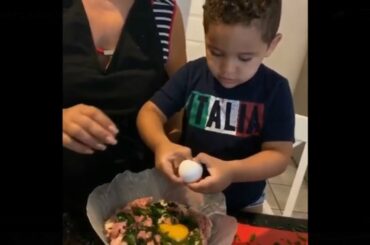 Jaz Cooking Italian Meat Balls With Nonna