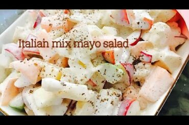 Italian mayo salad //How to make italian salad //Pizza Hut Style Salad// Stay 🏡 Stay safe
