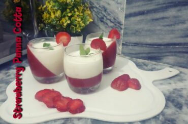 Strawberry Panna Cotta|| Strawberry Dessert Recipe || Fresh Fruit Recipes || Italian Dessert ||
