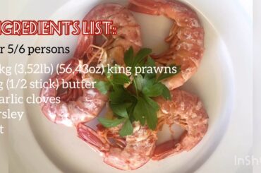 Italian cooking mama / King prawns in frying pan, Gamberoni in padella