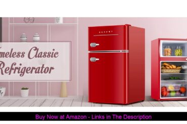 ❎ KUPPET Retro Mini Refrigerator 2-Door Compact Refrigerator for Dorm, Garage, Camper, Basement or