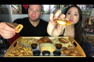 Mukbang | Savory Italian Food! Lobster Ravioli, Lasagna, and Chicken Parmesan.