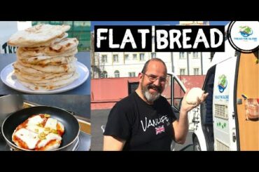 How to make flat bread & Pizza | VAN LIFE cooking recipe | Around the world drive