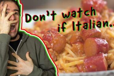 TRUE ITALIAN Reacts to FILIPINO SPAGHETTI Recipe