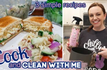 COOK AND CLEAN WITH ME | 3 EASY RECIPES | KITCHEN CLEANING MOTIVATION