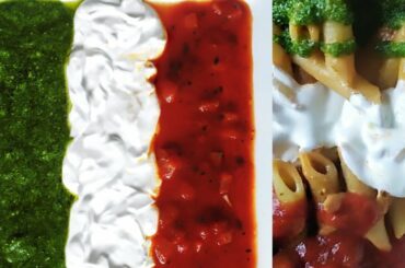 HOW TO MAKE CREAMY TRICOLOR PASTA | FAVOURITE SAUCE | ITALIAN FLAG
