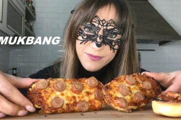 MUKBANG PIZZA PANINO (HOMEMADE SAUSAGE SANDWICHES WITH CHEESE) EATING SHOW ITALIANO