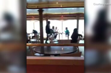 Life onboard a cruise ship with coronavirus: Lunch in the dining room on Thursday afternoon