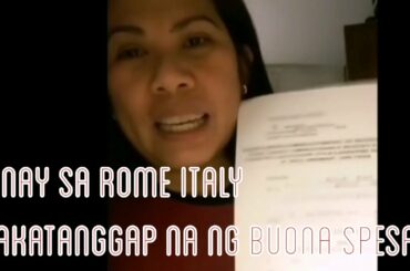 PINAY SA ROME ITALY, NAKATANGGAP NA NG FOOD ALLOWANCE FROM ITALIAN GOVERNMENT ( BUONA SPESA )